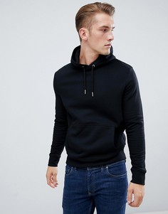 Черный худи с карманом New Look