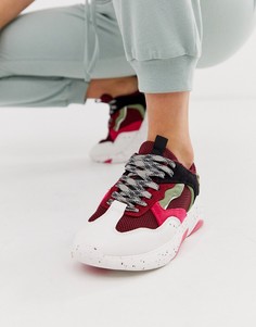 Красные кроссовки на массивной подошве River Island-Красный
