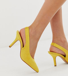 Желтые туфли на каблуке с ремешком на пятке Glamorous-Желтый