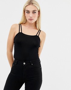 Боди с бретельками на спине ASOS DESIGN-Черный