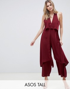 Многослойный комбинезон ASOS DESIGN Tall-Красный