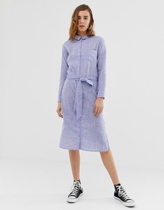 Джинсовое платье-рубашка макси Pepe Jeans Melania-Синий