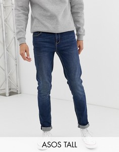 Темные джинсы скинни ASOS DESIGN Tall-Синий