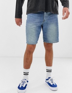 Синие свободные джинсовые шорты ASOS DESIGN-Синий