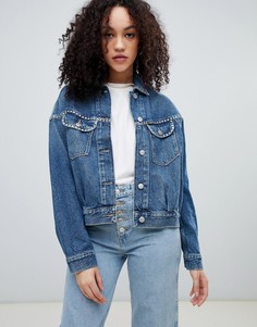 Джинсовая куртка с заклепками в винтажном стиле Wrangler-Зеленый