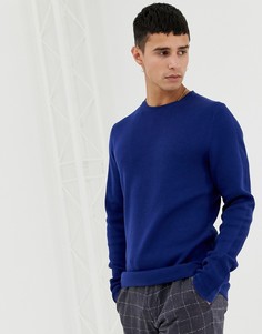 Трикотажный джемпер с прямым краем Jack & Jones Premium-Синий