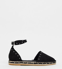 Эспадрильи с заклепками ASOS DESIGN-Черный