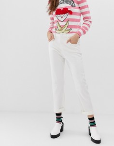 Белые джинсы скинни Love Moschino-Белый