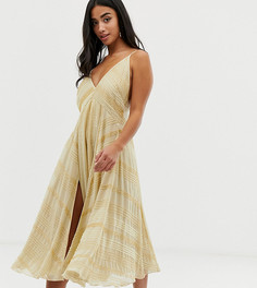 Свободное платье миди ASOS DESIGN Petite-Мульти