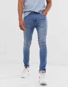 Светлые джинсы скинни ASOS DESIGN-Синий
