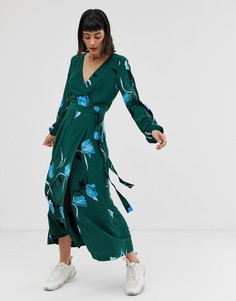 Платье миди с цветочным принтом Gestuz - Sille-Зеленый