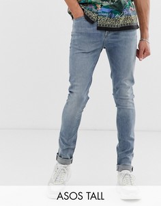 Голубые супероблегающие джинсы ASOS DESIGN Tall-Синий