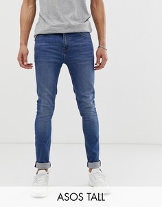 Выбеленные джинсы скинни ASOS DESIGN Tall-Синий