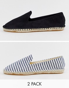 Две пары эспадрилий ASOS DESIGN-Мульти