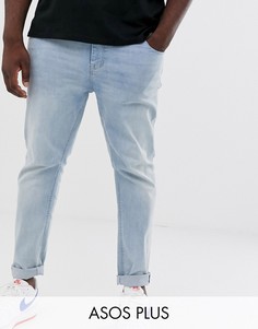 Голубые джинсы скинни ASOS DESIGN Plus-Синий