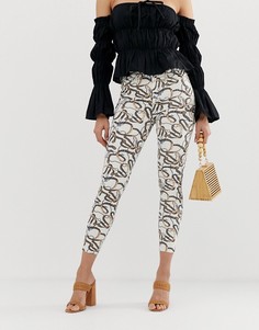 Джинсы скинни с принтом цепочек River Island Molly-Мульти