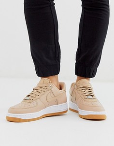 Бежевые кроссовки на резиновой подошве Nike Air Force 1 07 premium-Бежевый