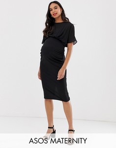 Платье-футляр миди ASOS DESIGN Maternity-Черный
