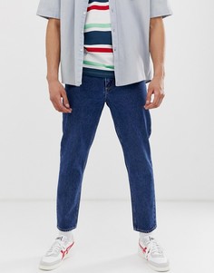 Синие выбеленные классические джинсы ASOS DESIGN-Синий