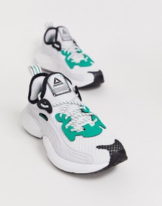 Бело-зеленые кроссовки Reebok Running Sole Fury-Белый