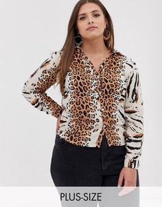 Рубашка с леопардовым принтом AX Paris-Мульти