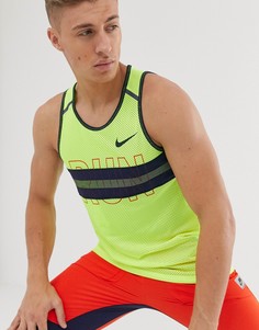 Желтая сетчатая майка Nike Running-Желтый