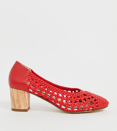 Красные плетеные туфли на каблуке Miss Selfridge-Красный