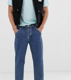 Синие джинсы прямого кроя Crooked Tongues-Синий