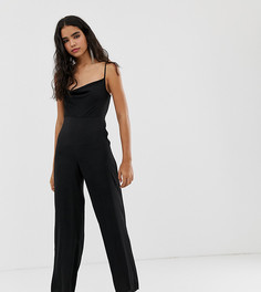 Черный комбинезон со свободным воротом Miss Selfridge