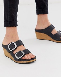 Черные сандалии на танкетке с пряжками Birkenstock - Nora-Черный