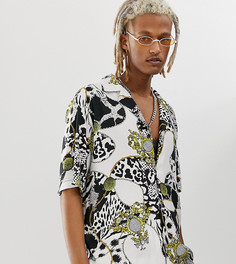 Рубашка с принтом в стиле барокко Reclaimed Vintage-Белый