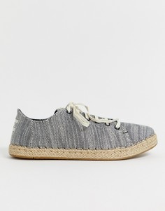 Льняные кроссовки-эспадрильи TOMs-Черный