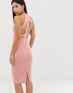 Облегающее платье с высоким воротом AX Paris-Розовый