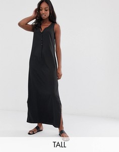 Платье макси с пуговицами Vero Moda Tall-Черный