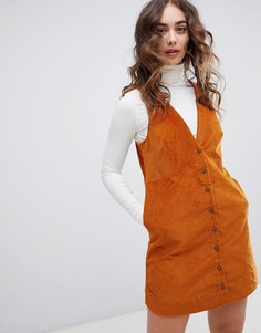 Вельветовое платье-трапеция Free People Rolling Thunder-Красный