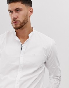 Белая оксфордская рубашка с воротником с застежкой на пуговицах River Island-Белый