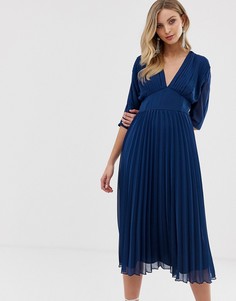 Платье миди ASOS DESIGN-Темно-синий