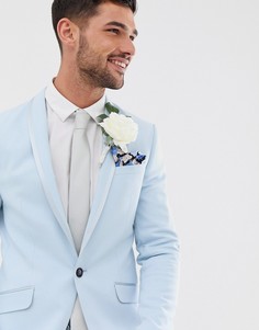 Голубой приталенный пиджак River Island Wedding-Синий