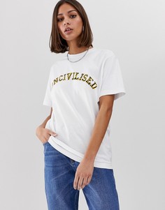 Футболка с логотипом Uncivilised-Белый