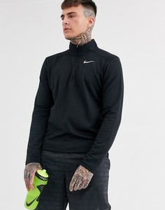 Черный свитшот с короткой молнией Nike Running Pacer