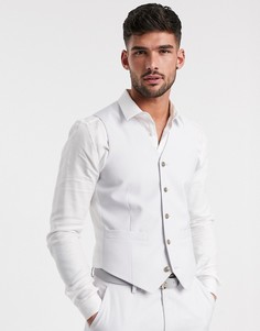 Светло-серый узкий жилет ASOS DESIGN