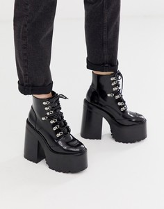 Ботинки на толстом каблуке Jeffrey Campbell - Fernrock-Черный