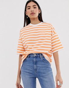 Свободная футболка в полоску ASOS DESIGN-Мульти