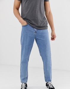 Выбеленные голубые джинсы в винтажном стиле Solid-Синий