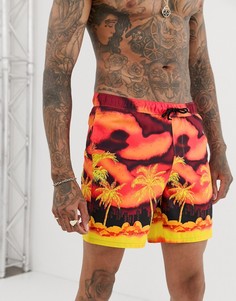 Шорты для плавания ASOS DESIGN-Оранжевый