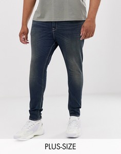 Эластичные джинсы с напылением ASOS DESIGN Plus-Синий