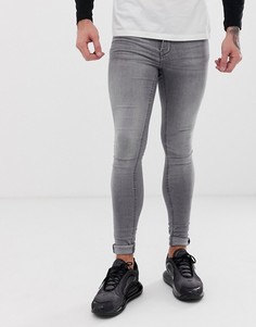 Серые супероблегающие джинсы Blend - Flurry-Серый