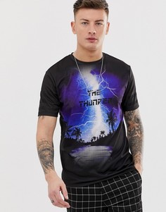 Футболка с принтом \thunder\" River Island-Черный