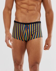Плавки с радужным принтом ASOS DESIGN-Мульти
