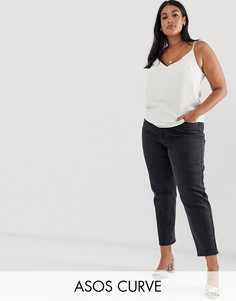 Черные выбеленные узкие джинсы в винтажном стиле ASOS DESIGN Curve - Farleigh-Черный